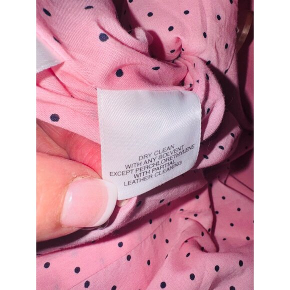 Jones New York Signature Pink Double-Breasted Trench Coat L Barbie Legally Blond - Picture 11 of 13